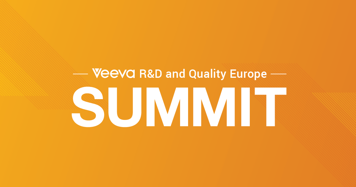 Veeva R&D Summit, Europe Agenda Veeva