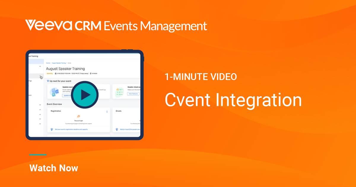 Cvent Integration Demo | Veeva Systems EU