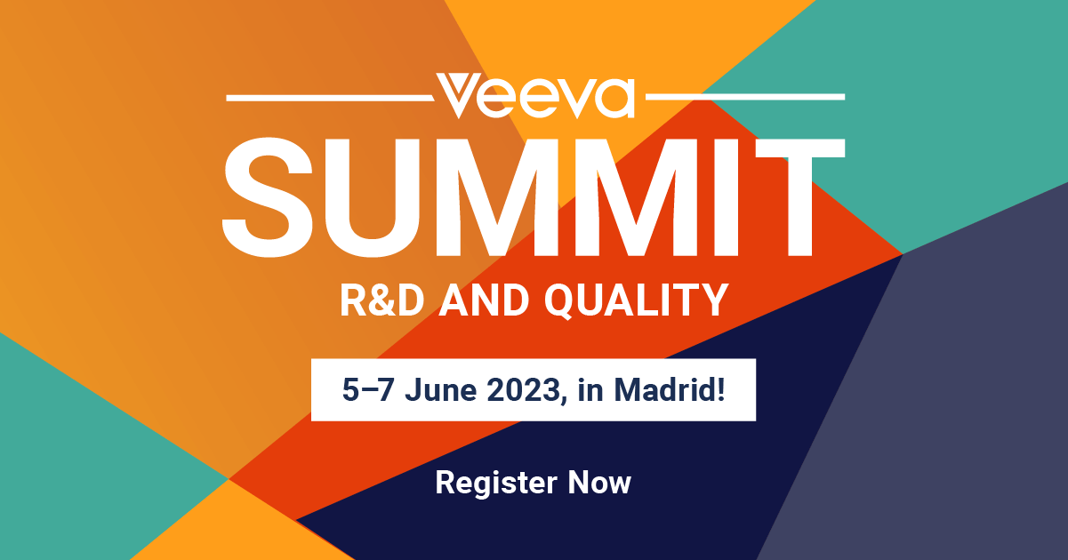 2023 Veeva R&D and Quality Summit, Europe Veeva Systems EU