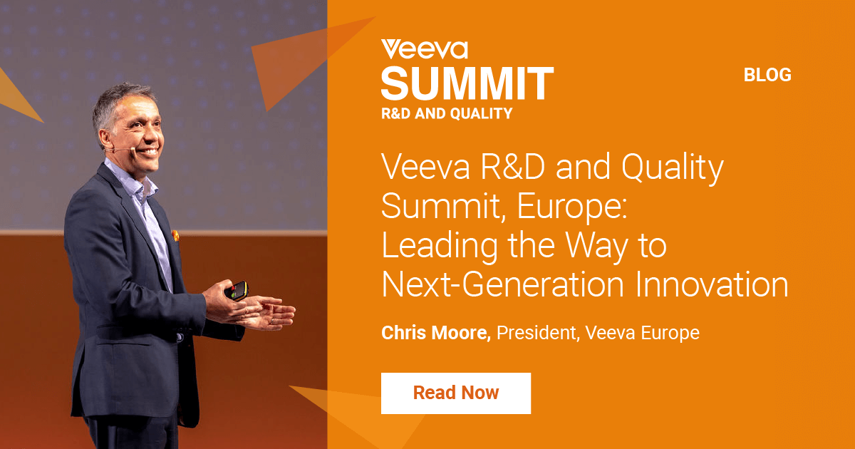 Veeva R&D and Quality Summit, Europe Leading the Way to Next