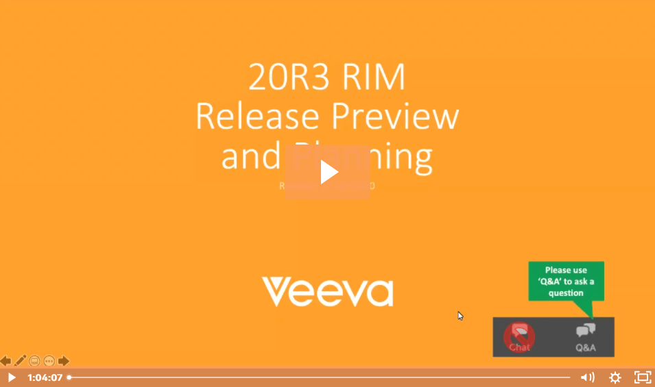 20R3 Release Management Package Veeva