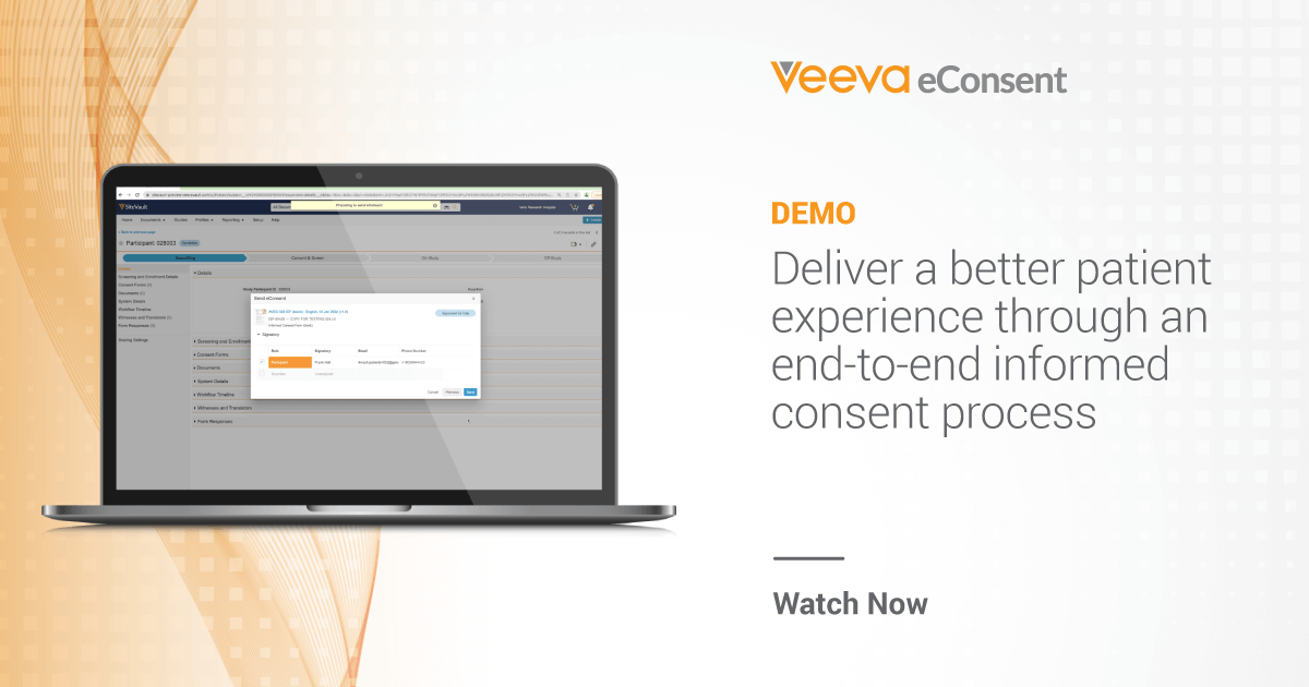 Veeva EConsent: Provide A Simple And Effective Consenting Process To ...