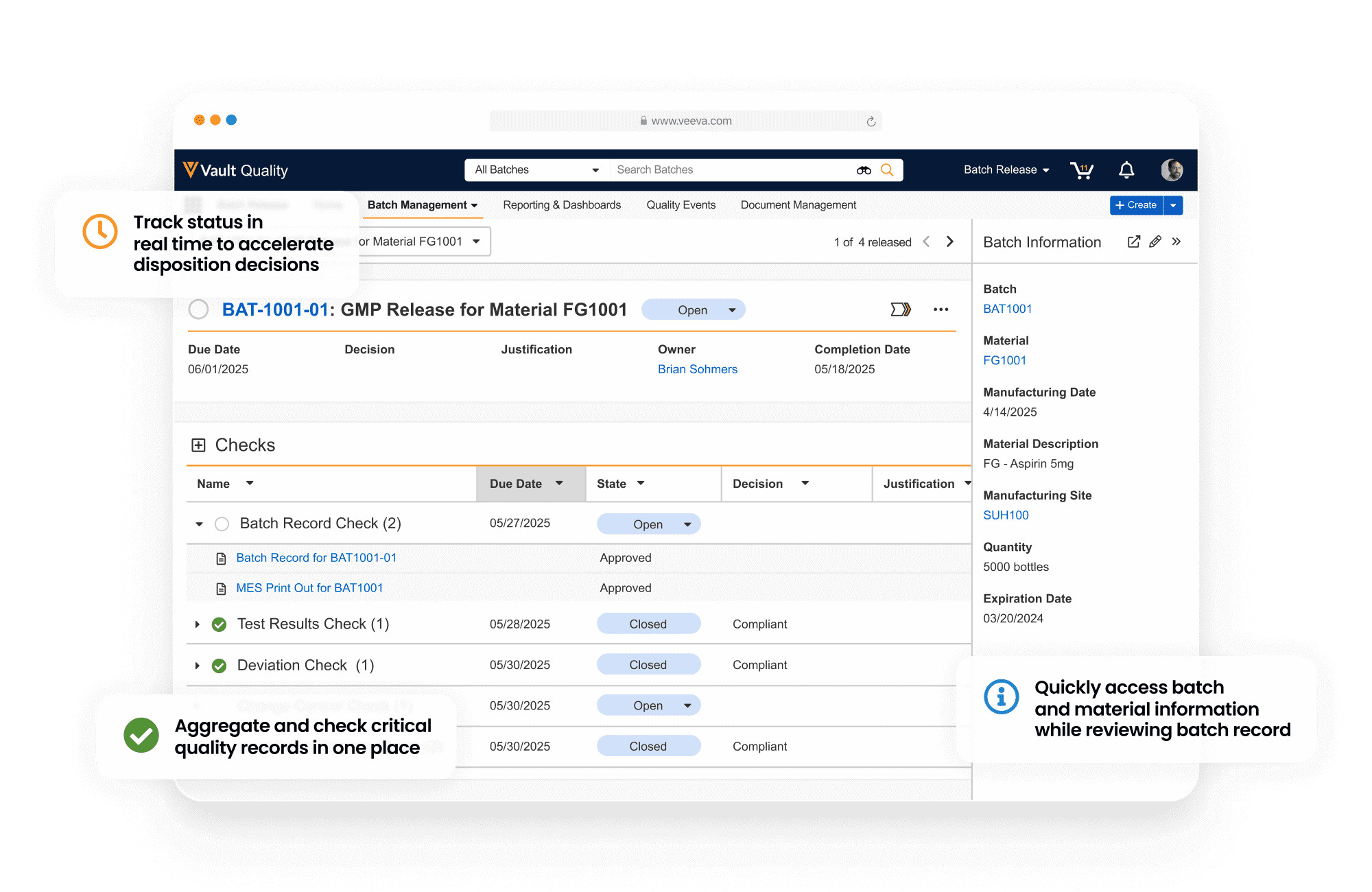 Vault Batch Release | Batch Release Software for Biopharma